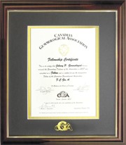 13X15 Mahogany with Gold Trim - Fellowship Certificate (vertical)